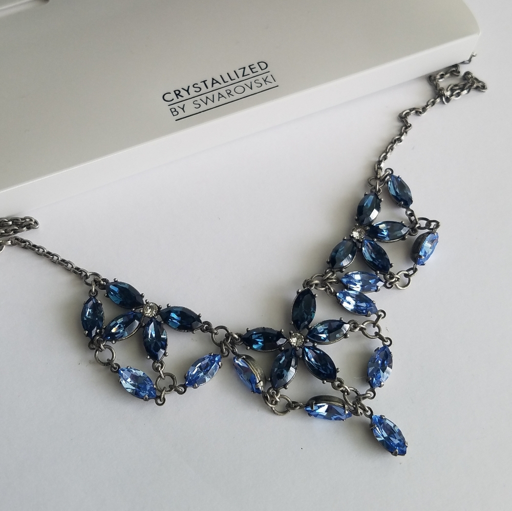 Swarovski Crystallized Blue Necklace NWT - Picture 7 of 17